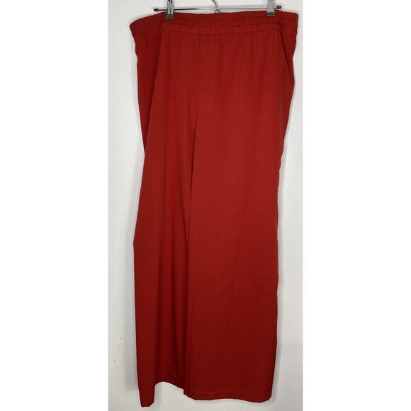 The Magic Of Stevie And Lindsay Plus 2X Burgandy Red Elastic Waist Pants NWT New - Picture 4 of 7